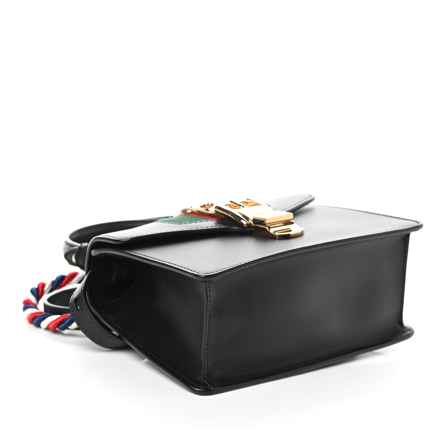 Calfskin Mini Sylvie Top Handle Bag Black