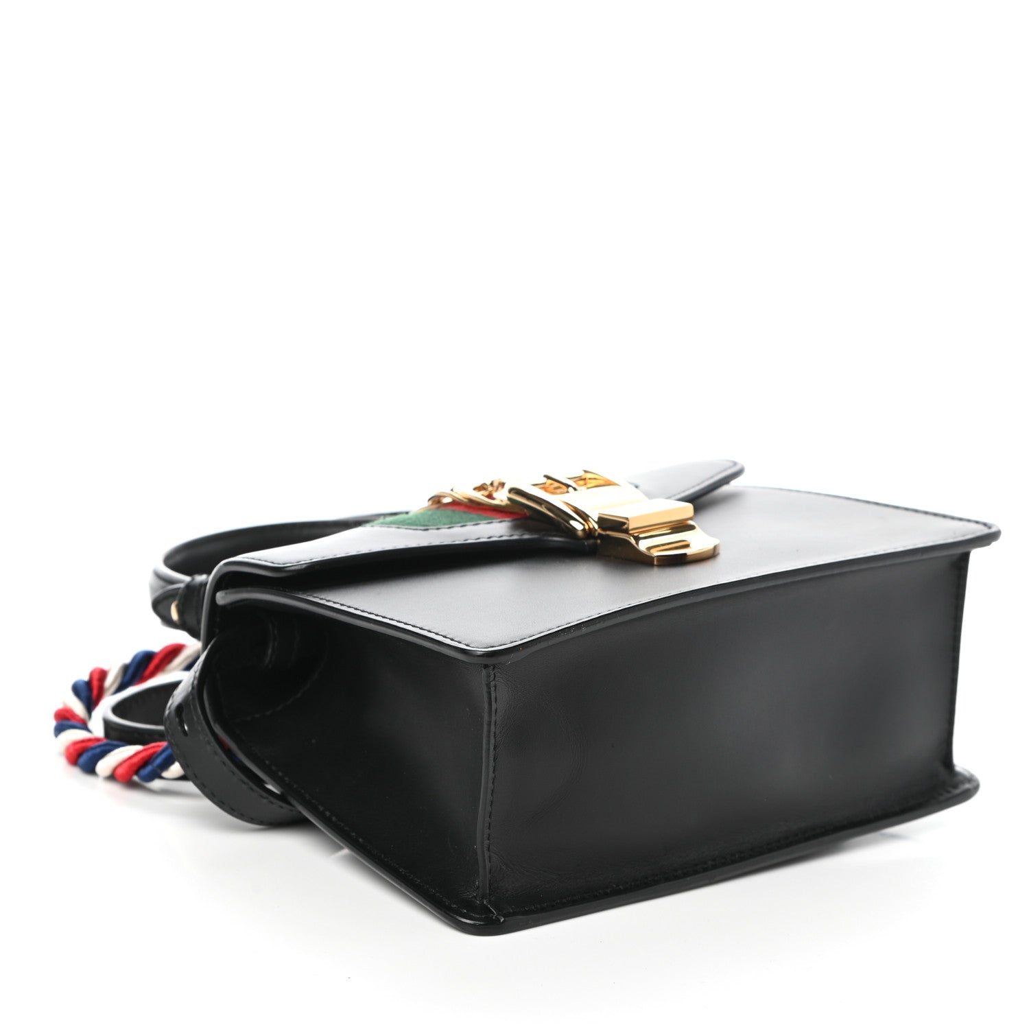 Gucci Calfskin Mini Sylvie Top Handle Bag Black 4 of 8