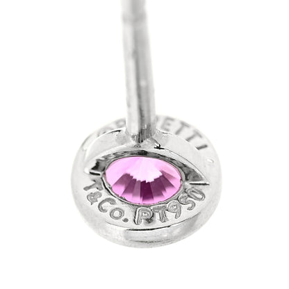 Tiffany Platinum Pink Sapphire Color By The Yard Earrings 3 of 7