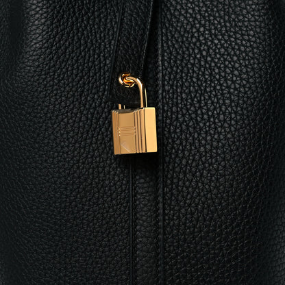 Hermes Taurillon Clemence Matte Alligator Picotin Lock Touch 18 PM Black 8 of 11