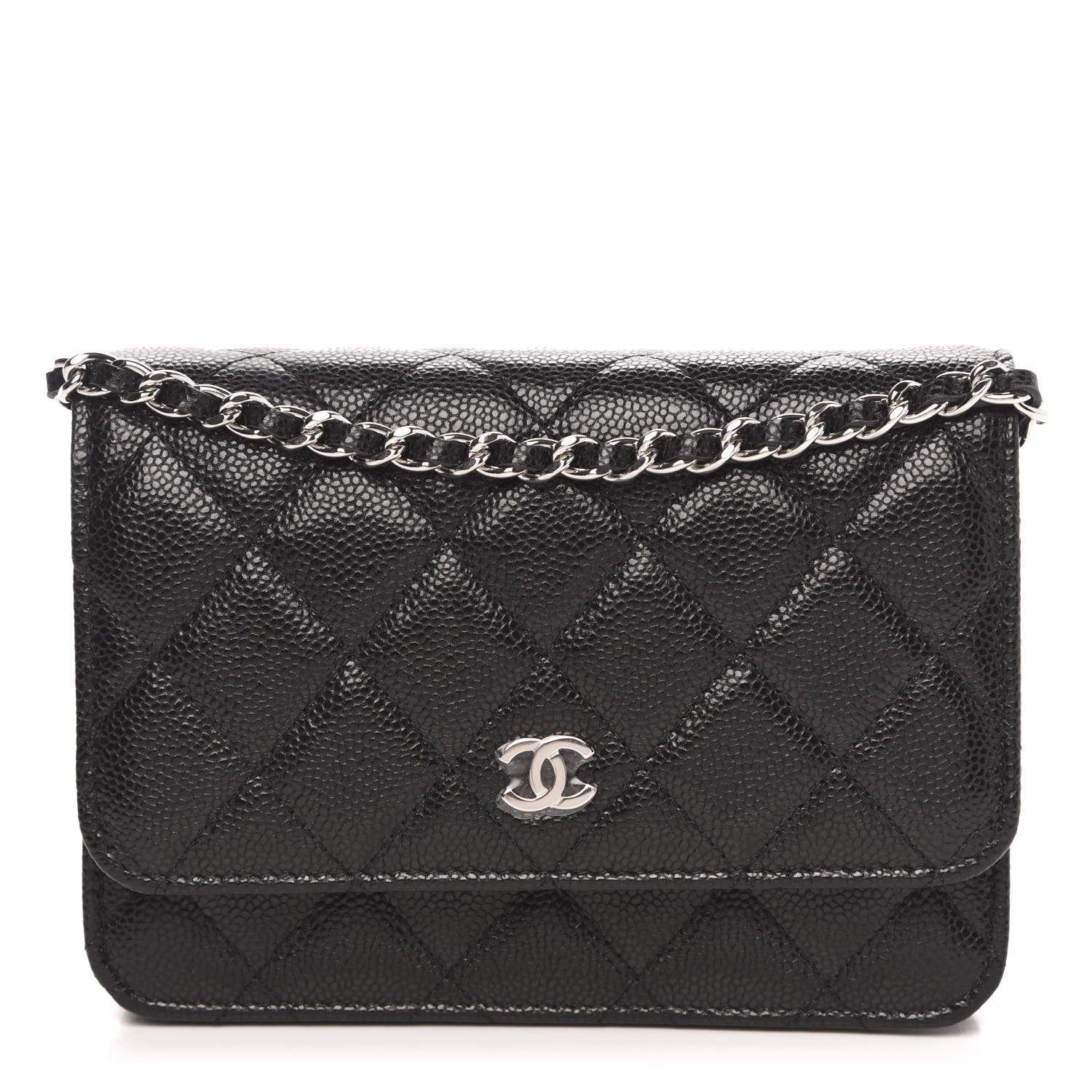 Chanel Caviar Quilted Mini Wallet On Chain WOC Black 1 of 11