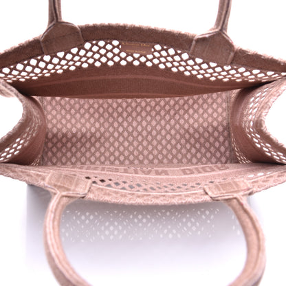 Christian Dior Mesh Embroidered Medium Book Tote Clay 5 of 8