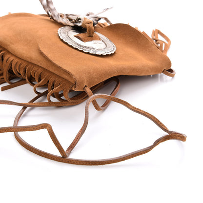Saint Laurent Suede Fringe Flat Anita Crossbody Bag Camel 10 of 10