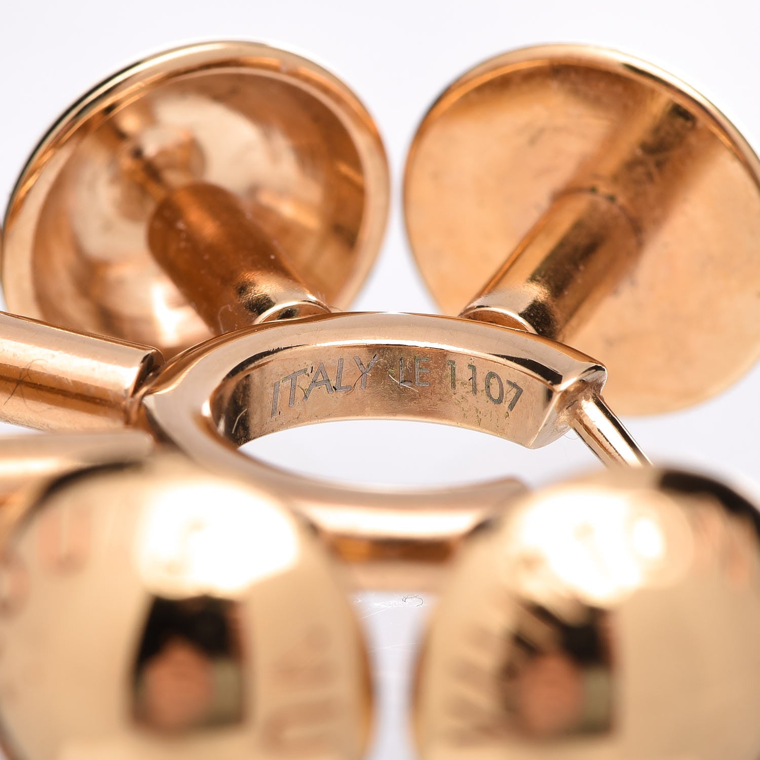 Louis Vuitton Studdy Hoop Earrings MM Gold Pink Silver 4 of 11
