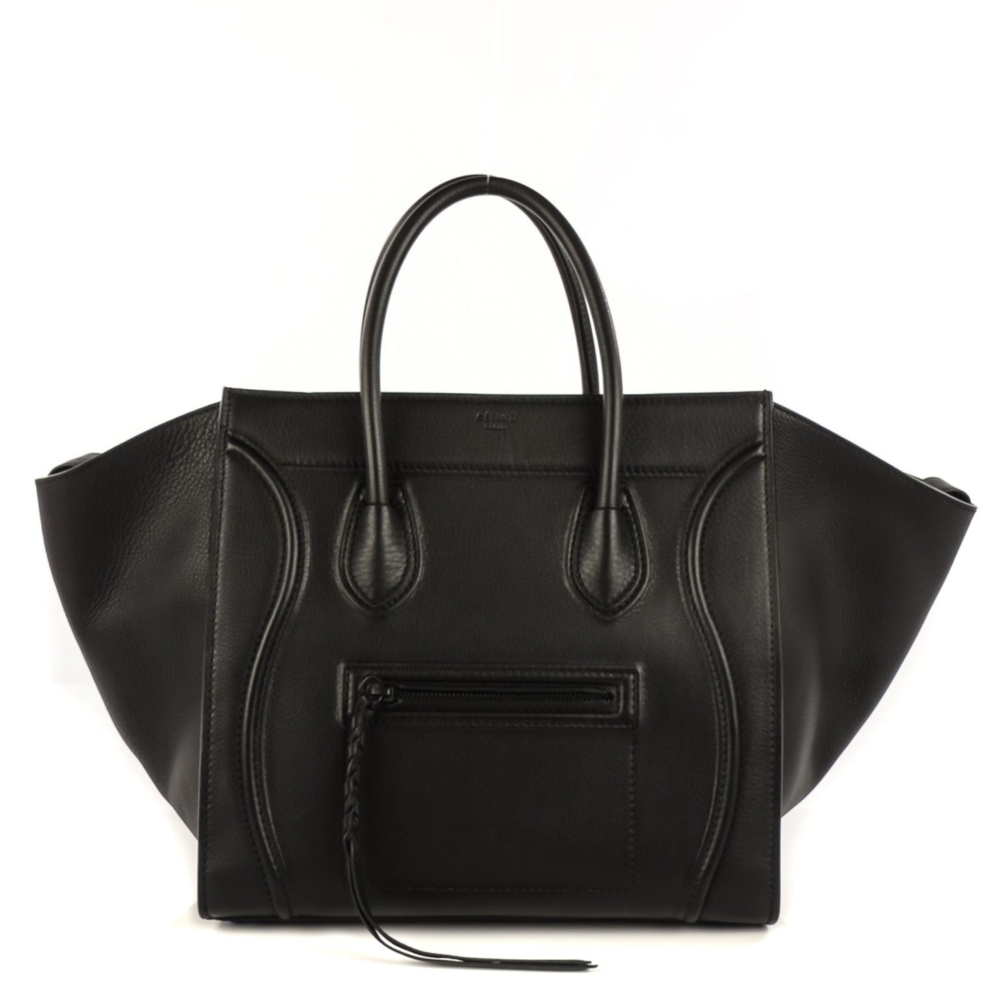 Supple Calfskin Medium Phantom Luggage Black