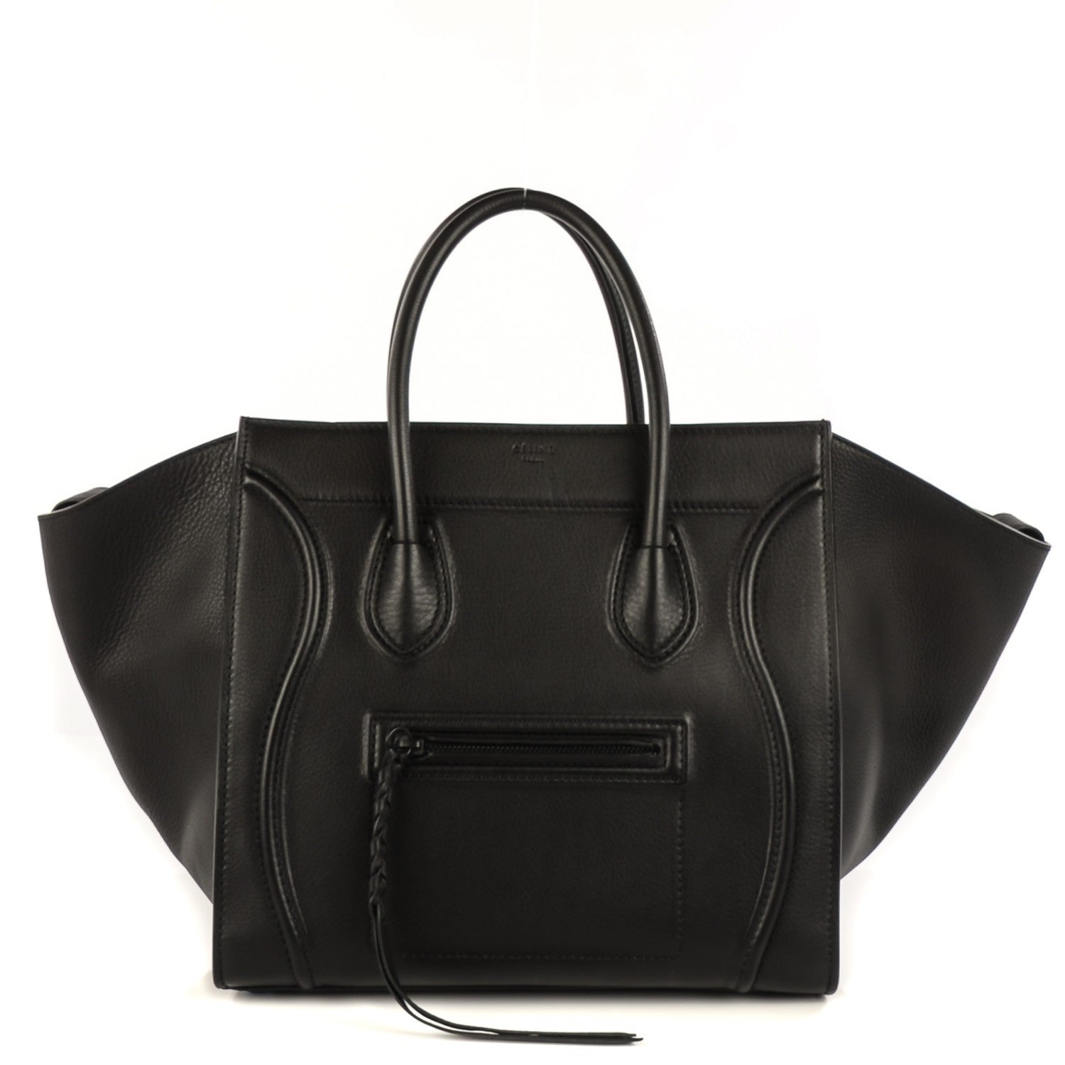 Celine Supple Calfskin Medium Phantom Luggage Black 1 of 8