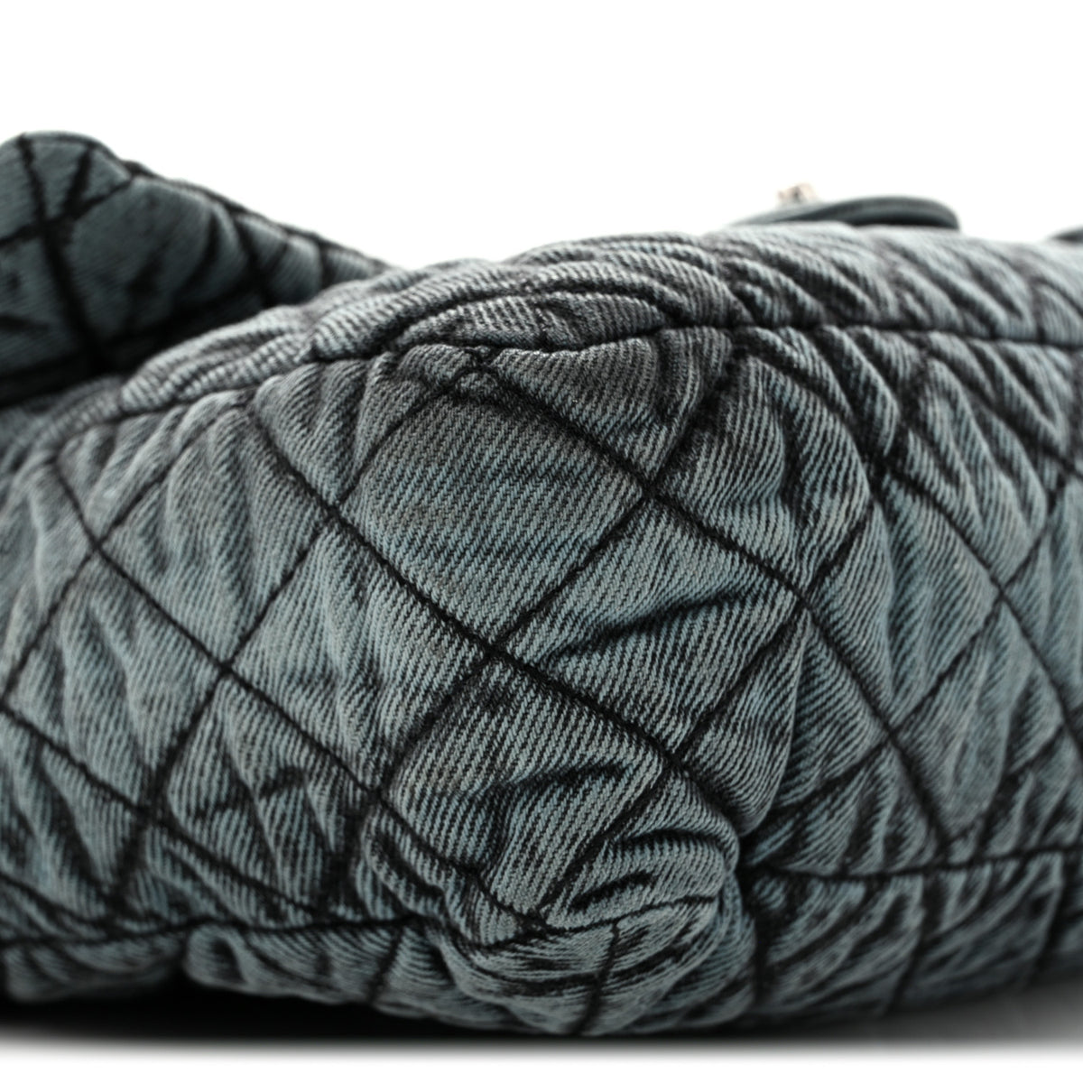 Chanel Denim Quilted Denimpression Flap Blue Black 9 of 10