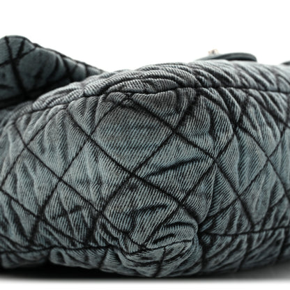 Chanel Denim Quilted Denimpression Flap Blue Black 9 of 10