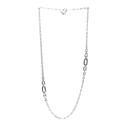 David Yurman Sterling Silver Diamond Wellesley Long Chain Link Necklace 3 of 4