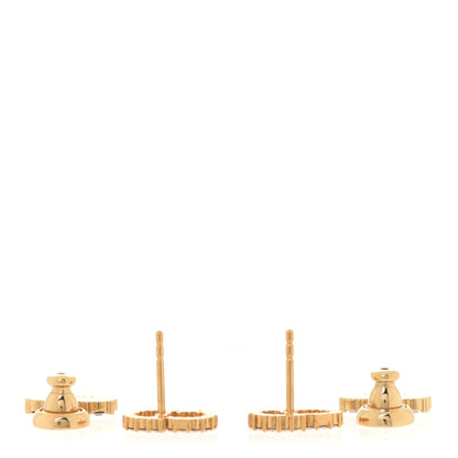 Christian Dior Crystal CD Heart Earrings Gold 3 of 5