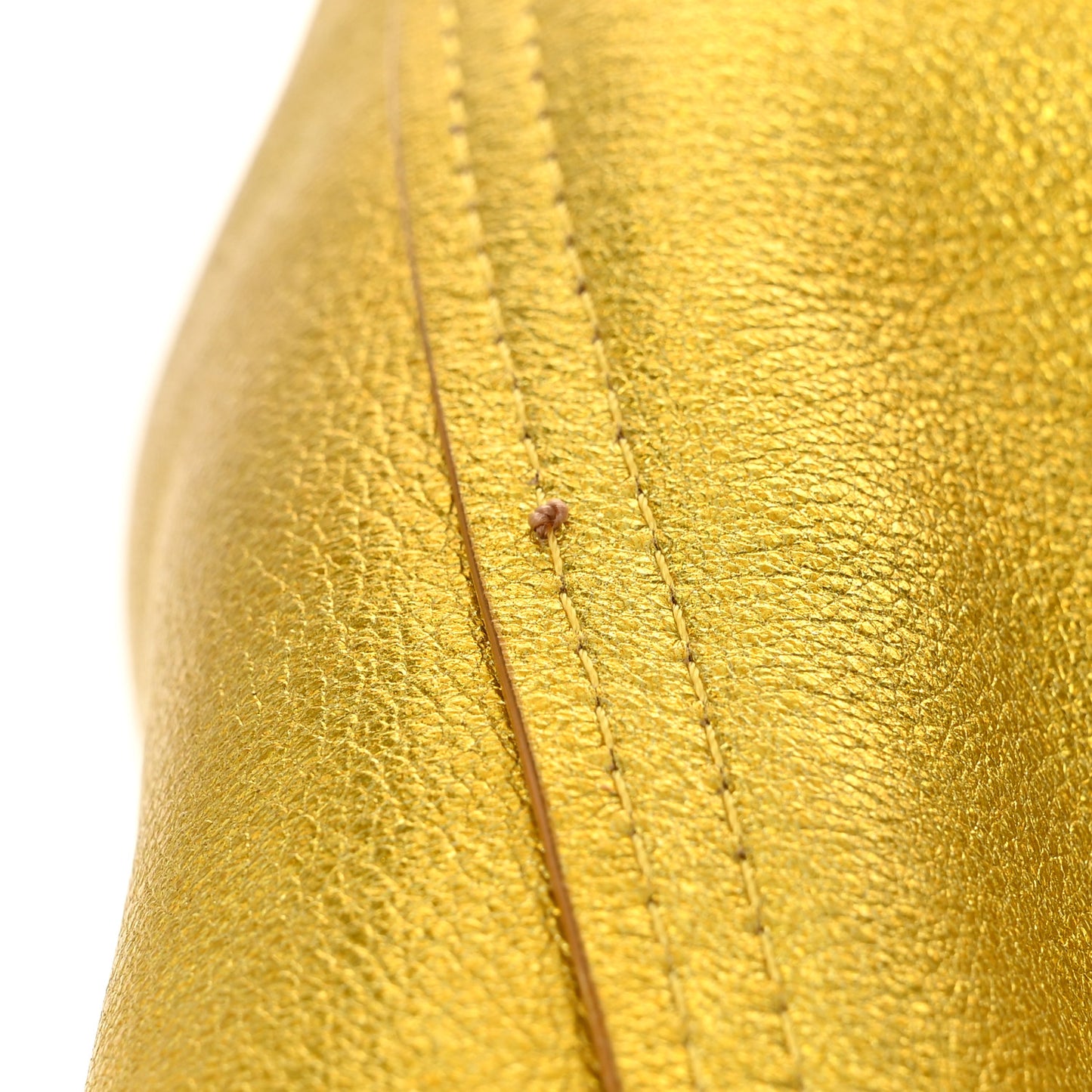 Metallic Nappa Suede Stevie Reversible Tote Saffron Caramel