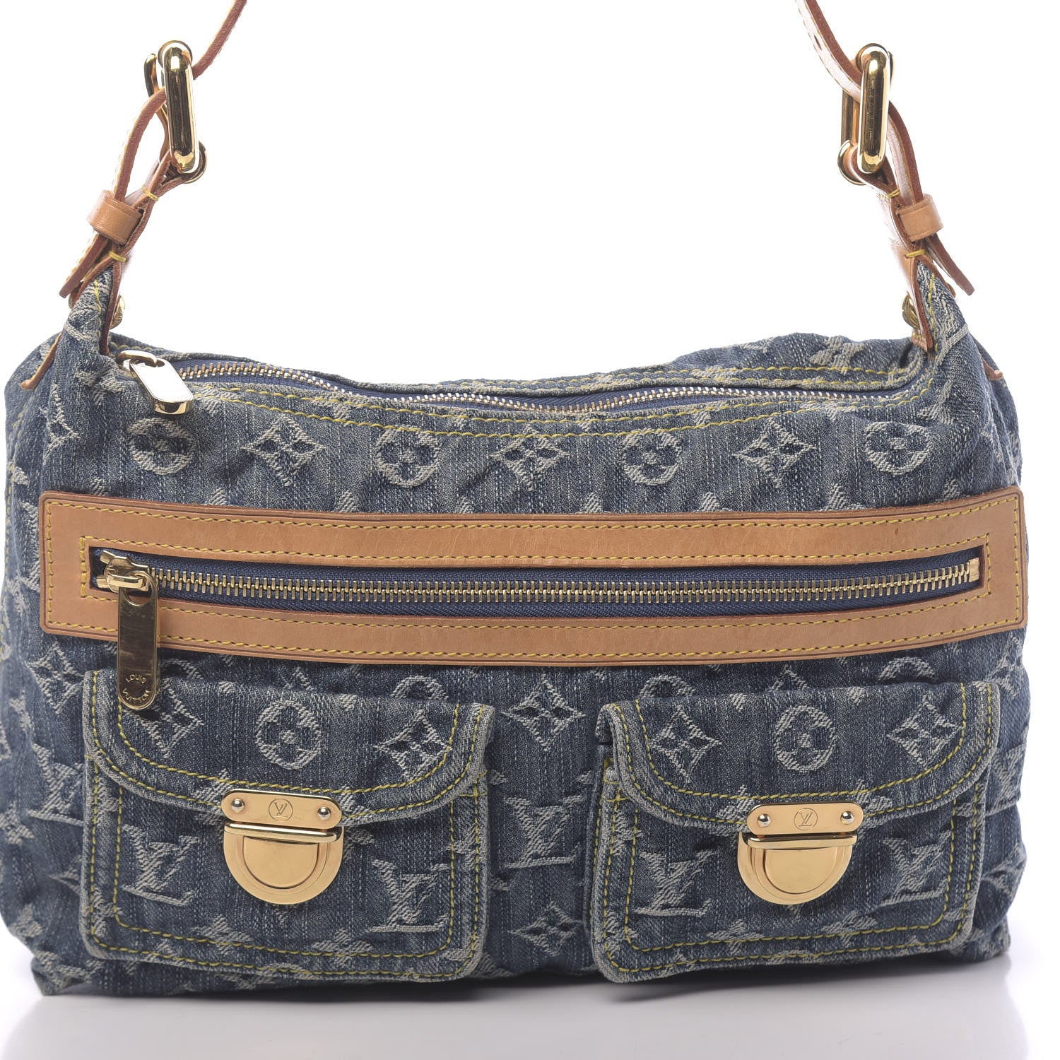 Louis Vuitton Monogram Denim Baggy PM Blue 9 of 9