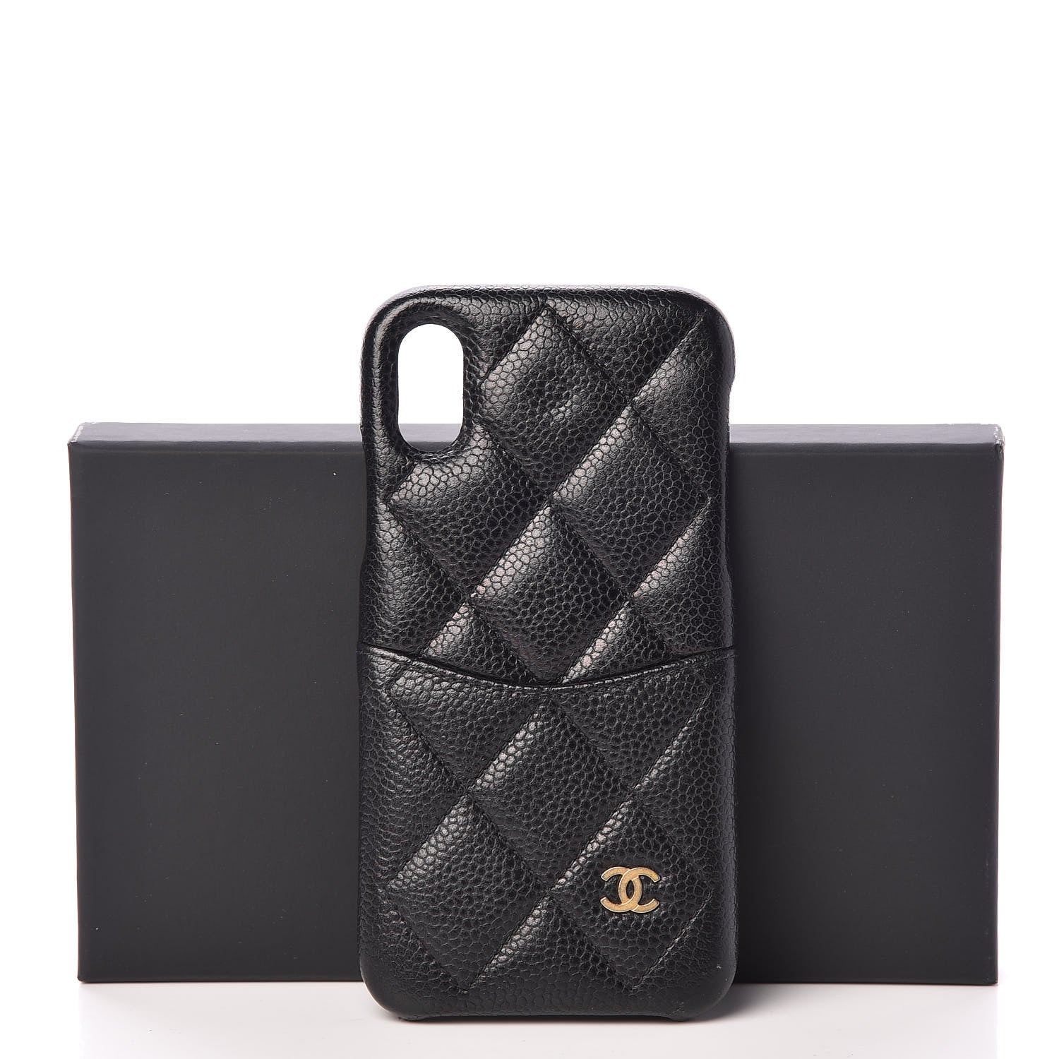 Chanel Caviar Quilted iPhone X Coco Tech Case Black 9 of 9