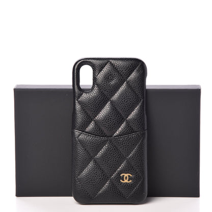 Chanel Caviar Quilted iPhone X Coco Tech Case Black 9 of 9