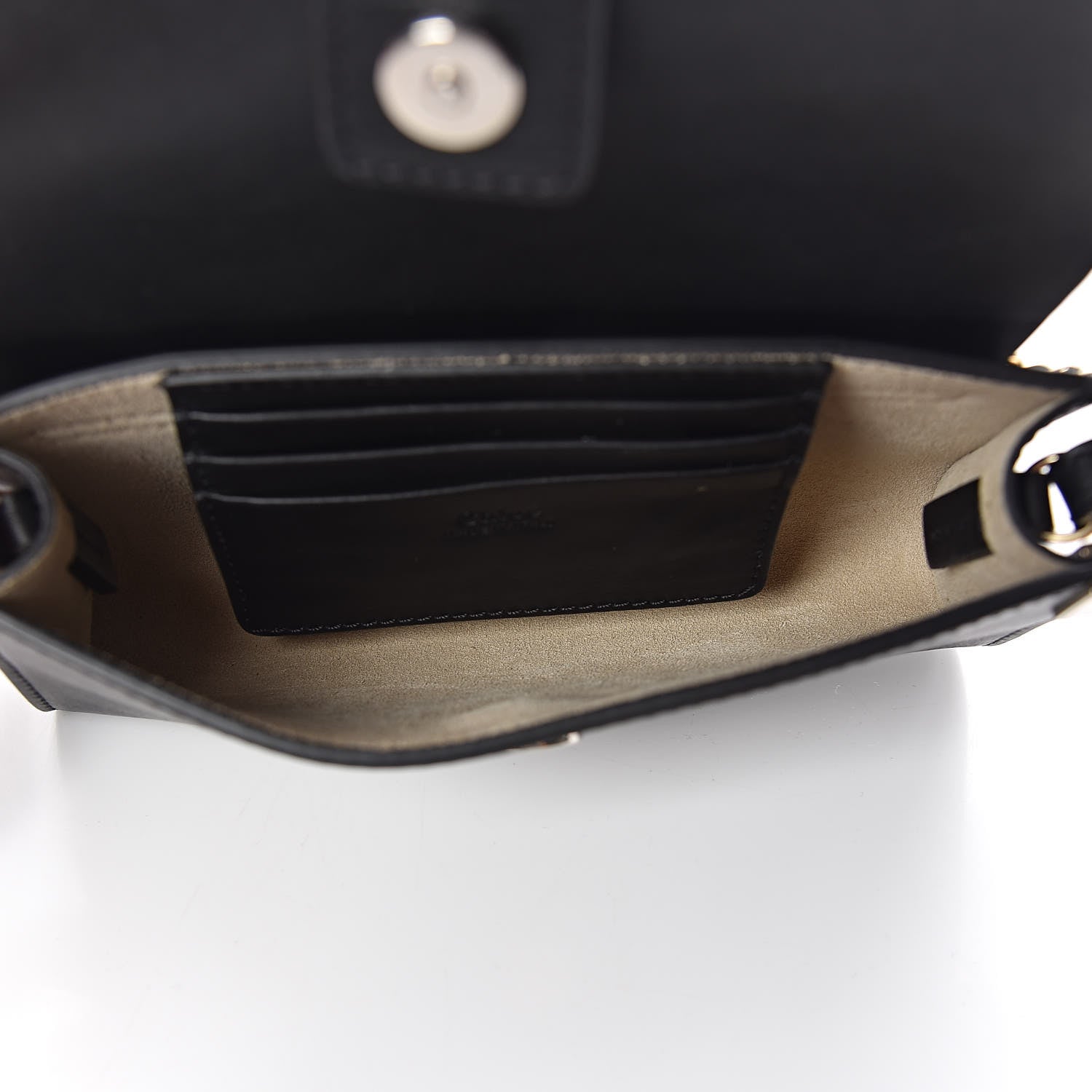 Chloe Suede Calfskin Mini Faye Shoulder Bag Black 5 of 10