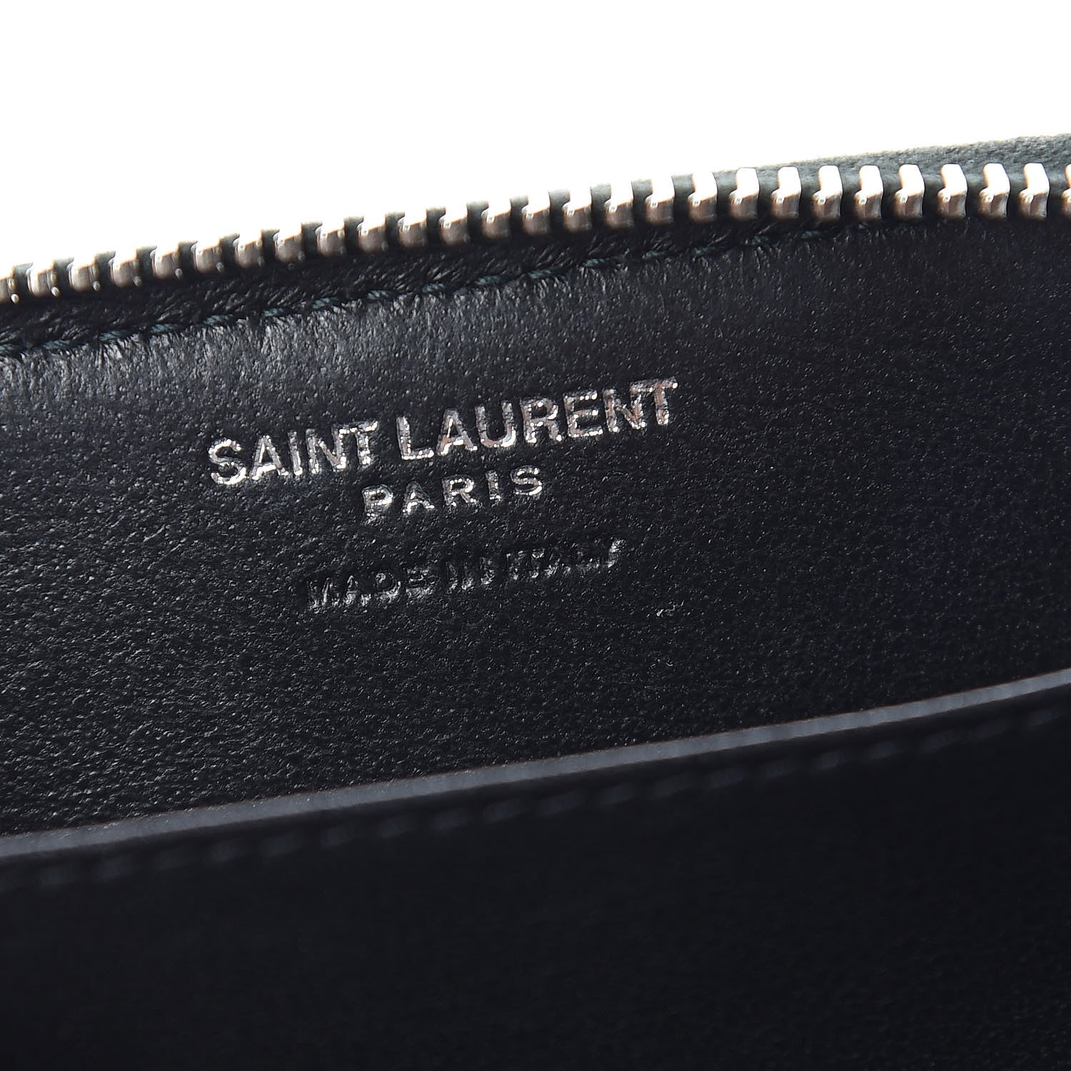 Saint Laurent Lambskin Y Quilted Monogram LouLou Zip Coin Purse New Vert Fonce 6 of 7