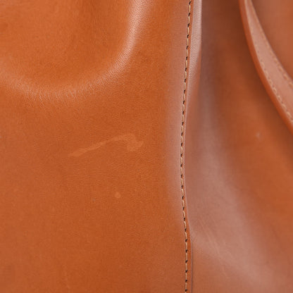 Mansur Gavriel Vegetable Tanned Calfskin Bucket Bag Cammello Azzurro 10 of 15