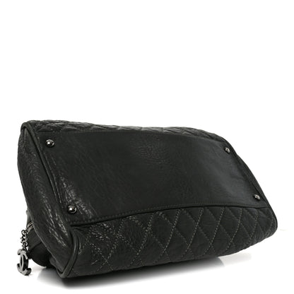 Chanel Distressed Lambskin Lady Braid Bowler Grey 4 of 10
