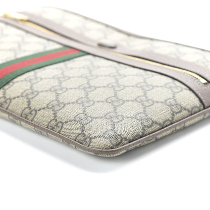 Gucci GG Supreme Monogram Large Ophidia Pouch Clutch Brown 7 of 11