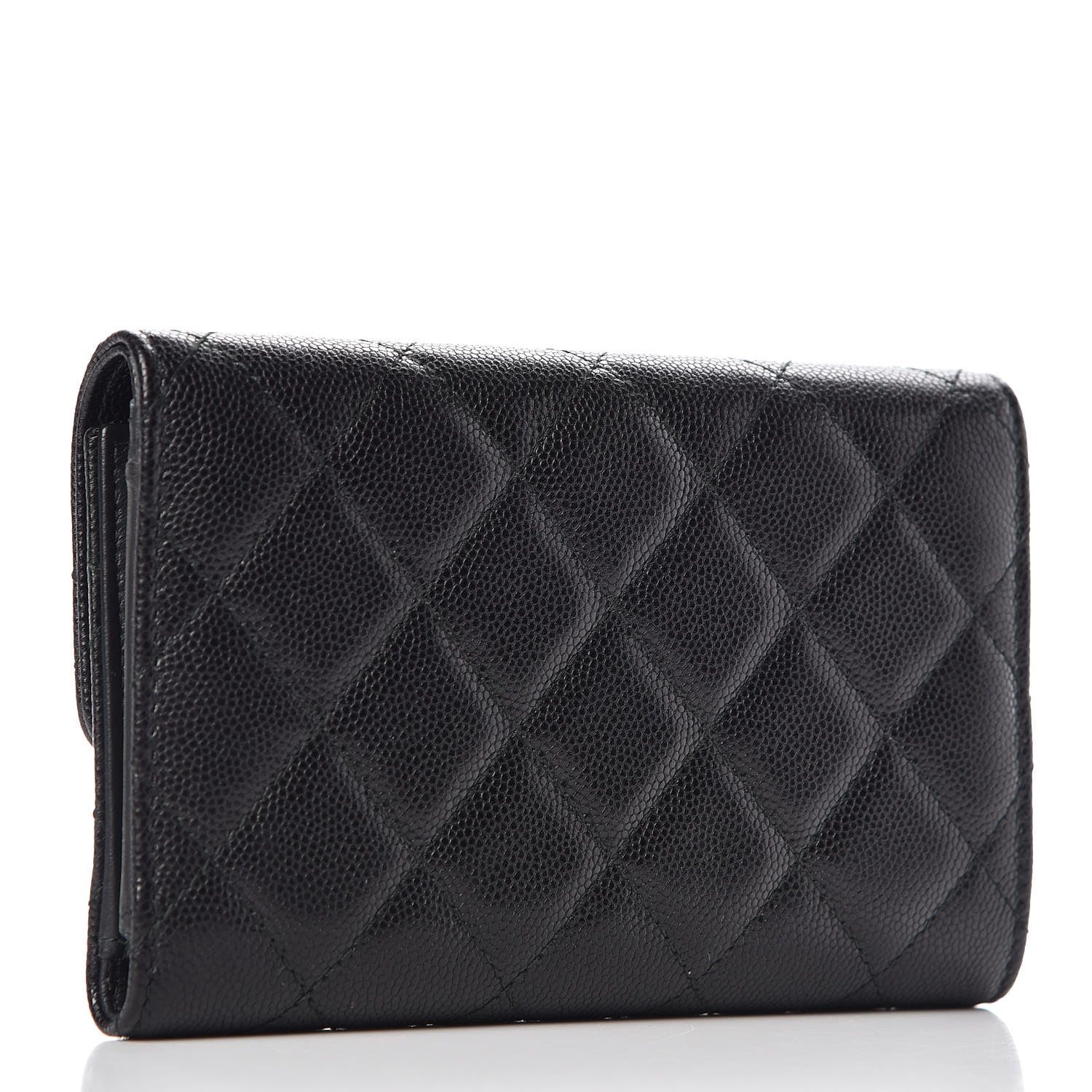 Chanel Caviar Quilted Small Golden Class Flap Wallet Black 3 of 8