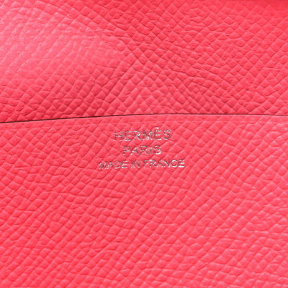 Hermes Epsom Bearn Gusset Wallet Rose Lipstick 7 of 9