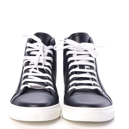 Gucci Calfskin Miro Soft Mens High Top Sneakers 9 Blue 2 of 8