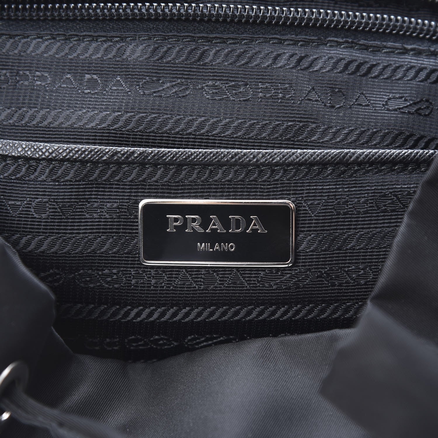 Prada Tessuto Nylon Grommet Backpack Black 5 of 10