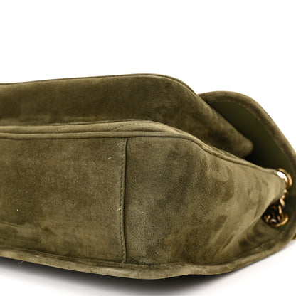 Saint Laurent Suede Monogram Medium Niki Chain Satchel Loden Green 10 of 11