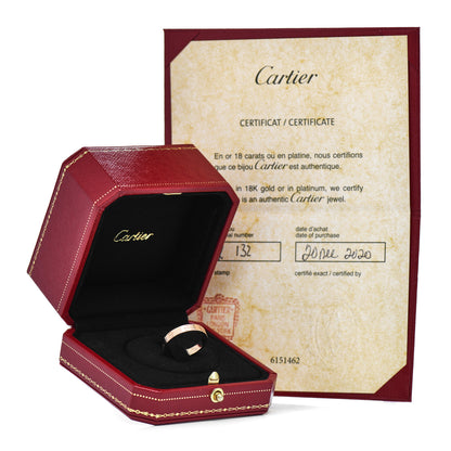 Cartier 18K Pink Gold 3.5mm LOVE Wedding Band Ring 55 7.25 5 of 5