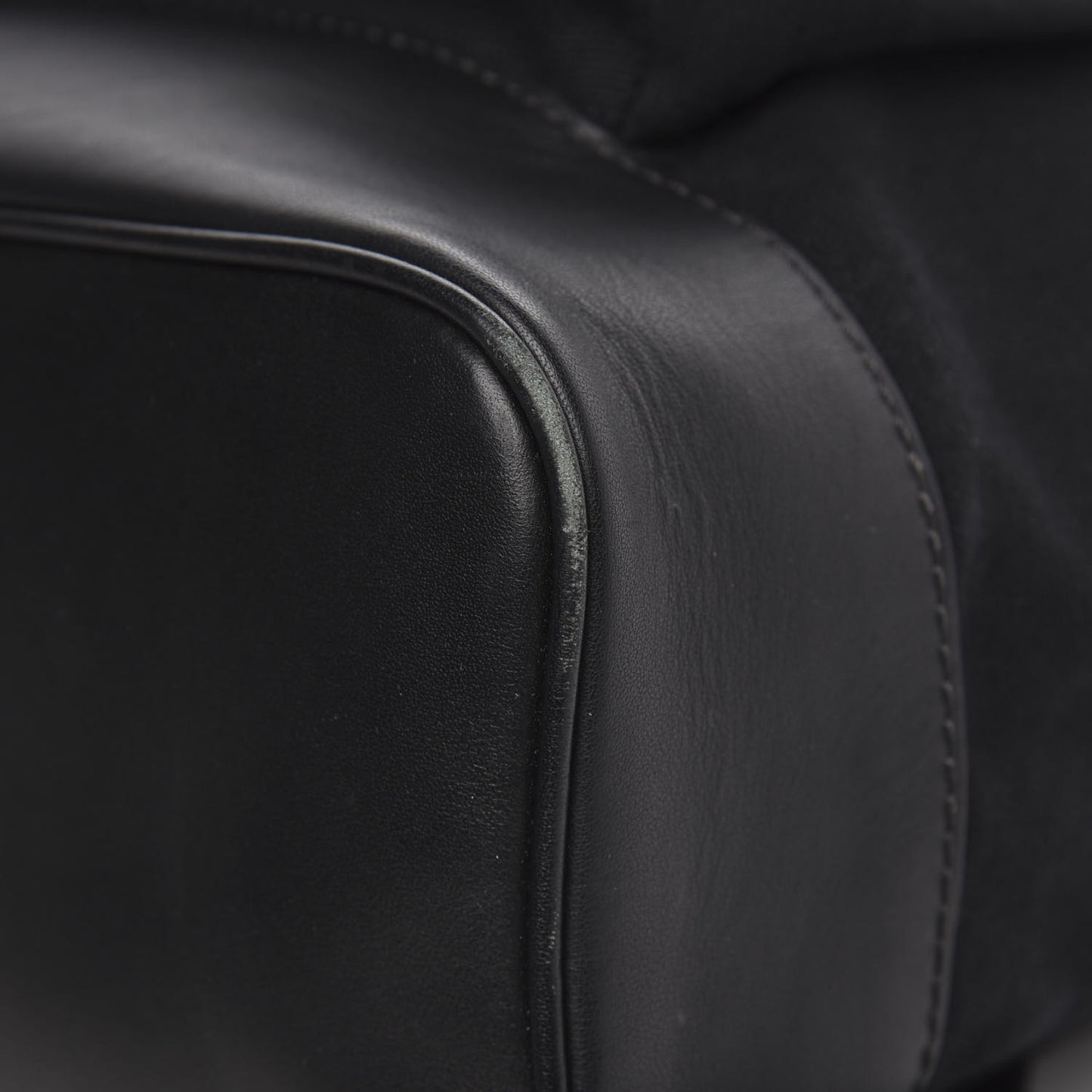 Calfskin Canvas Navy Backpack Black