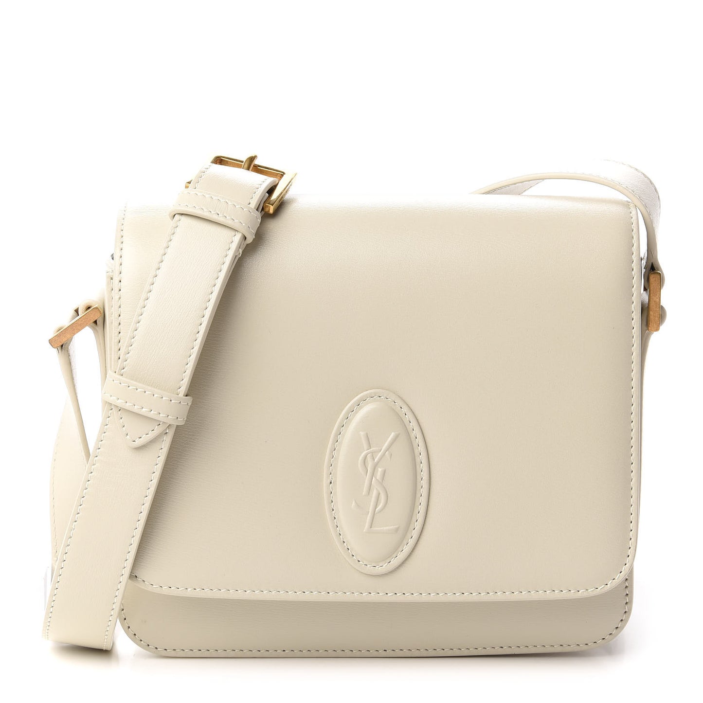 Calfskin Le 61 Shoulder Bag White
