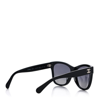 Chanel Acetate Polarized Square CC Sunglasses 5380 Black 4 of 8
