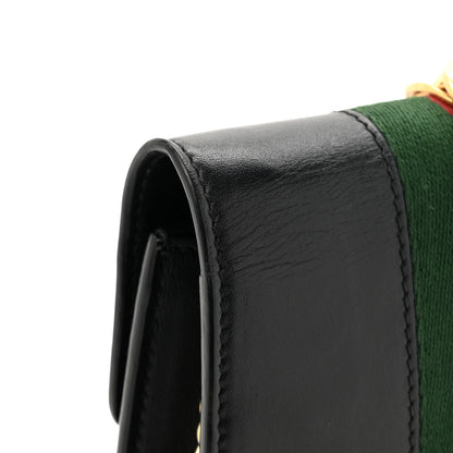 Gucci Calfskin Super Mini Sylvie Chain Shoulder Bag Black 13 of 14
