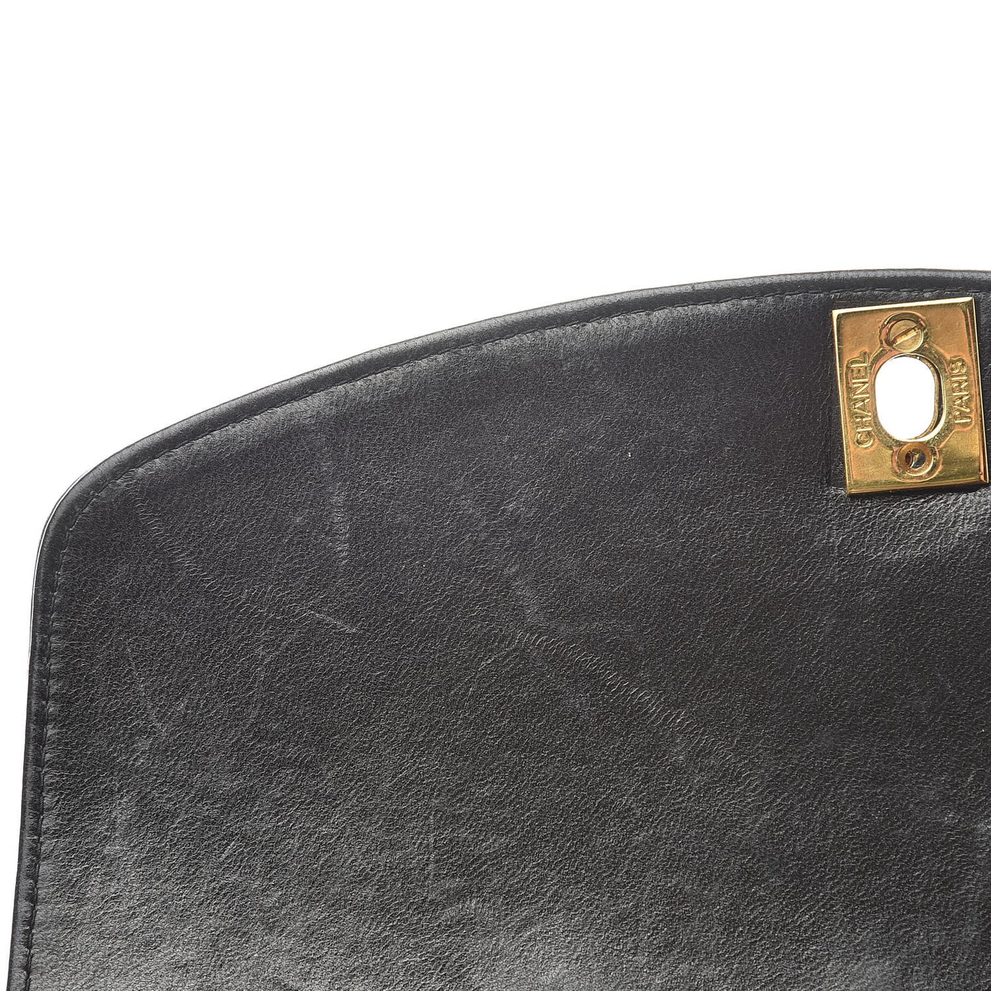 Lambskin Quilted Small Single Flap Brown