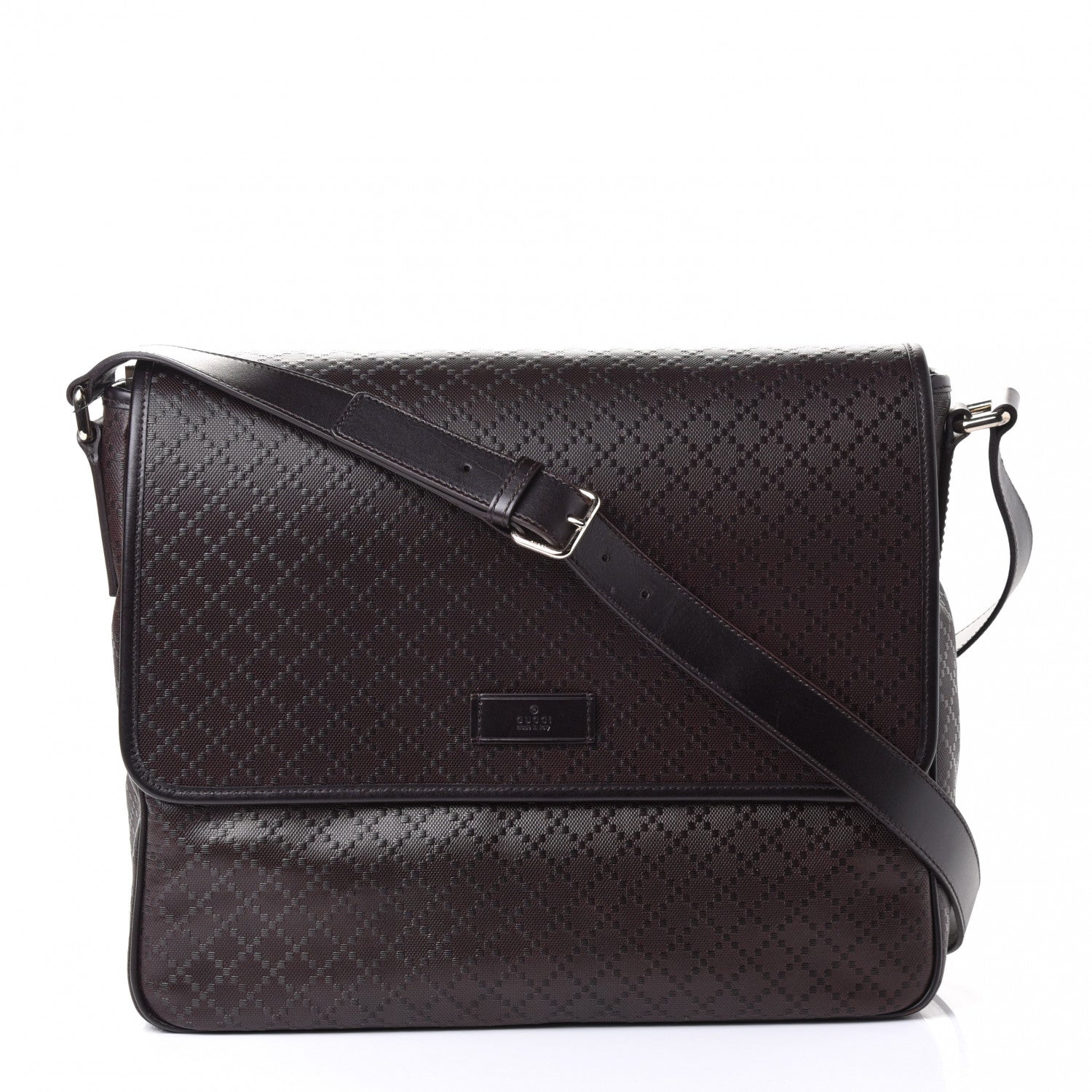Gucci Bright Diamante Medium Flap Messenger Bag Testa di Moro 1 of 4