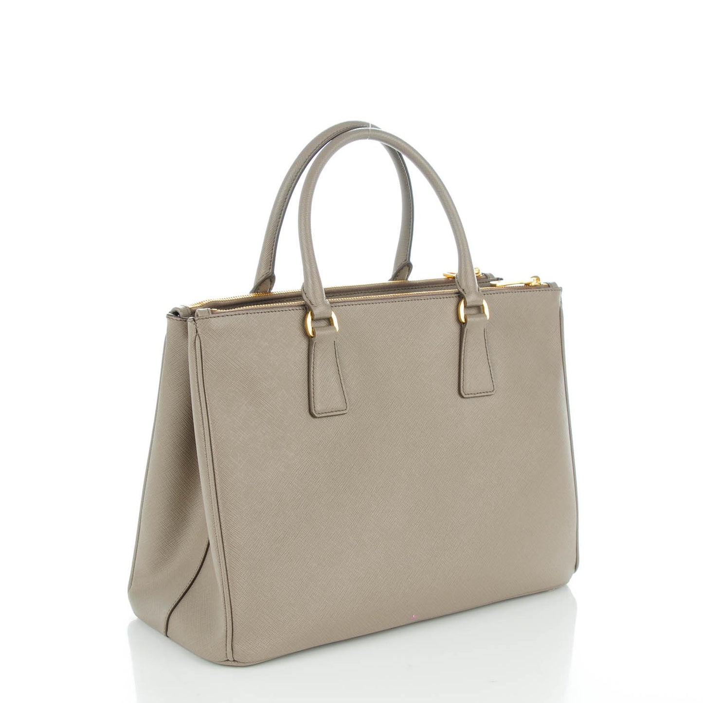 Saffiano Medium Galleria Double Zip Tote Argilla