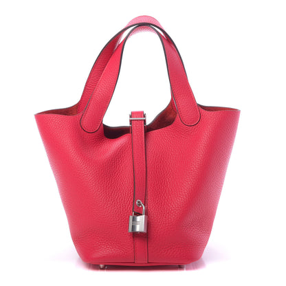 Hermes Taurillon Clemence Picotin Lock 18 PM Rose Extreme 1 of 11