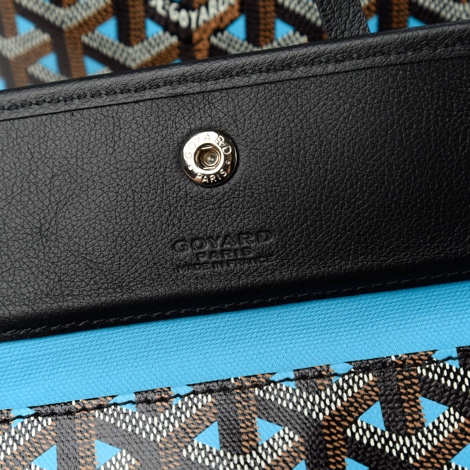 Goyard Goyardine Saint Louis Claire Voie PM Black Blue 8 of 9