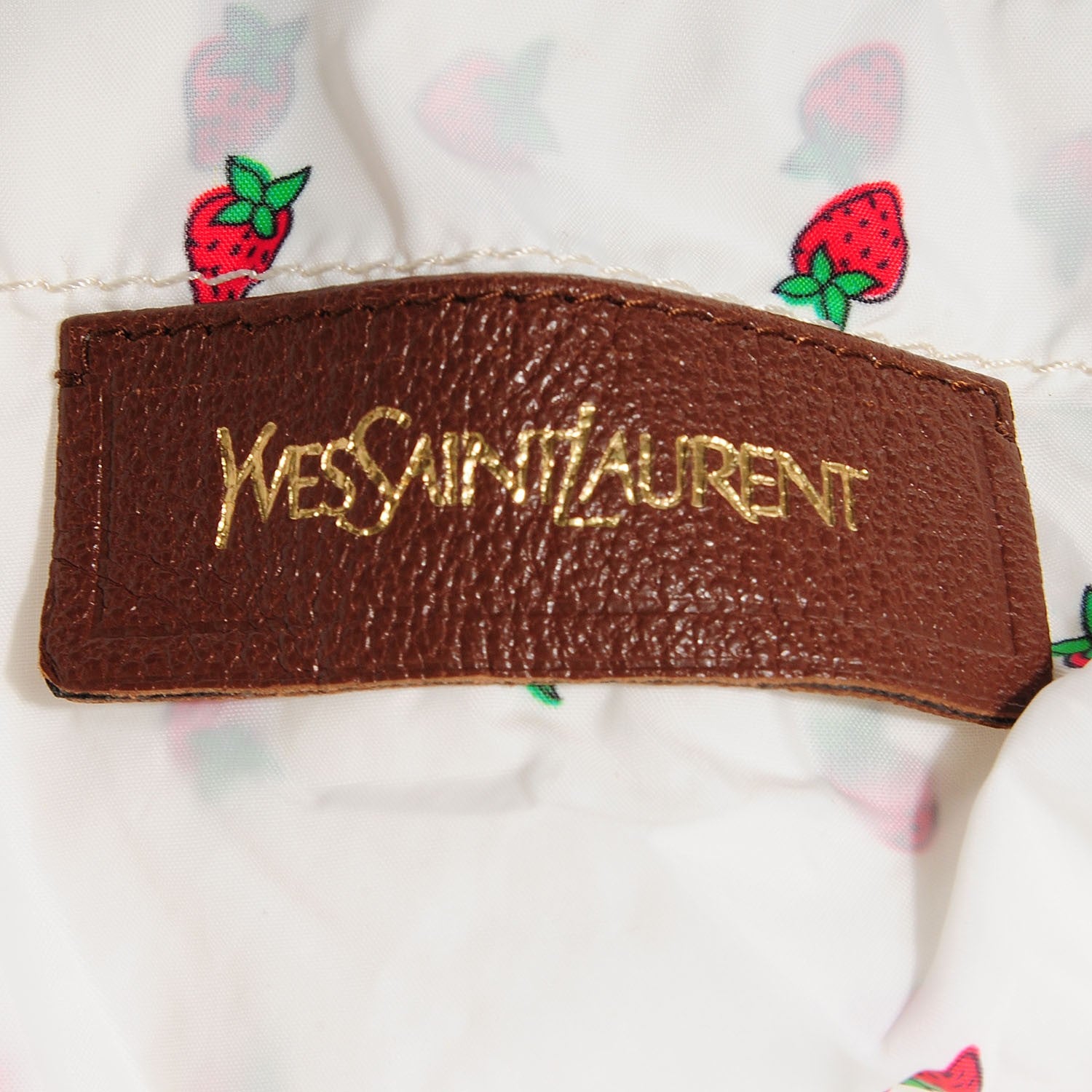 Saint Laurent Textured Calfskin ChYc Travel Case With Strawberry Tote 6 of 10