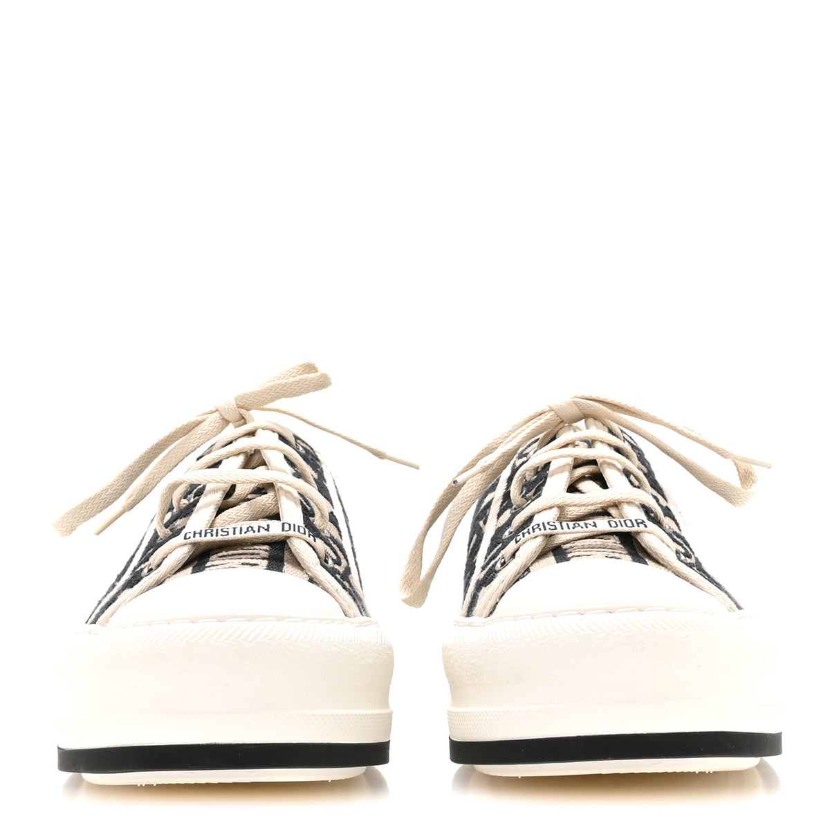 Christian Dior Canvas Oblique Walk'N'Dior Low Top Sneakers 39 Deep Blue 3 of 8