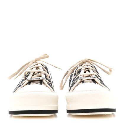 Christian Dior Canvas Oblique Walk'N'Dior Low Top Sneakers 39 Deep Blue 3 of 8