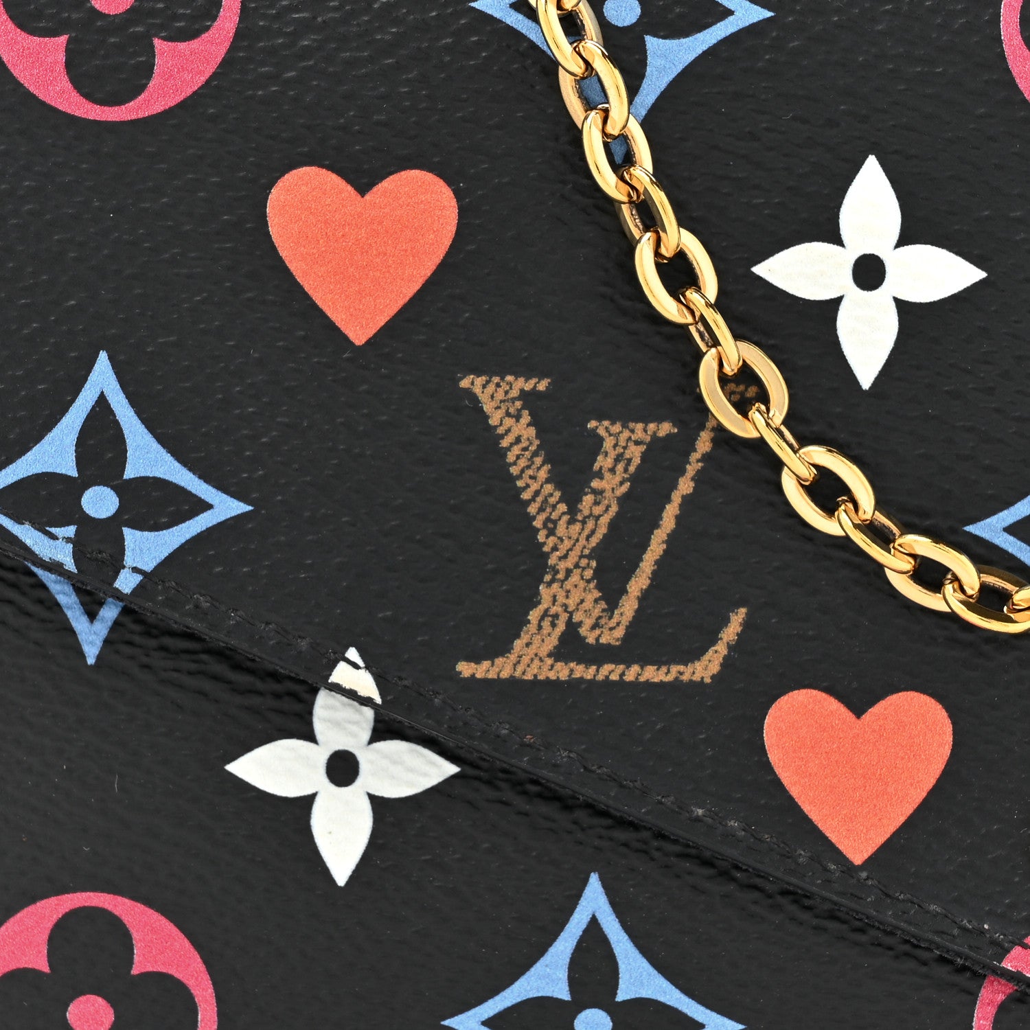 Louis Vuitton Game On Felicie Chain Wallet Black 9 of 14