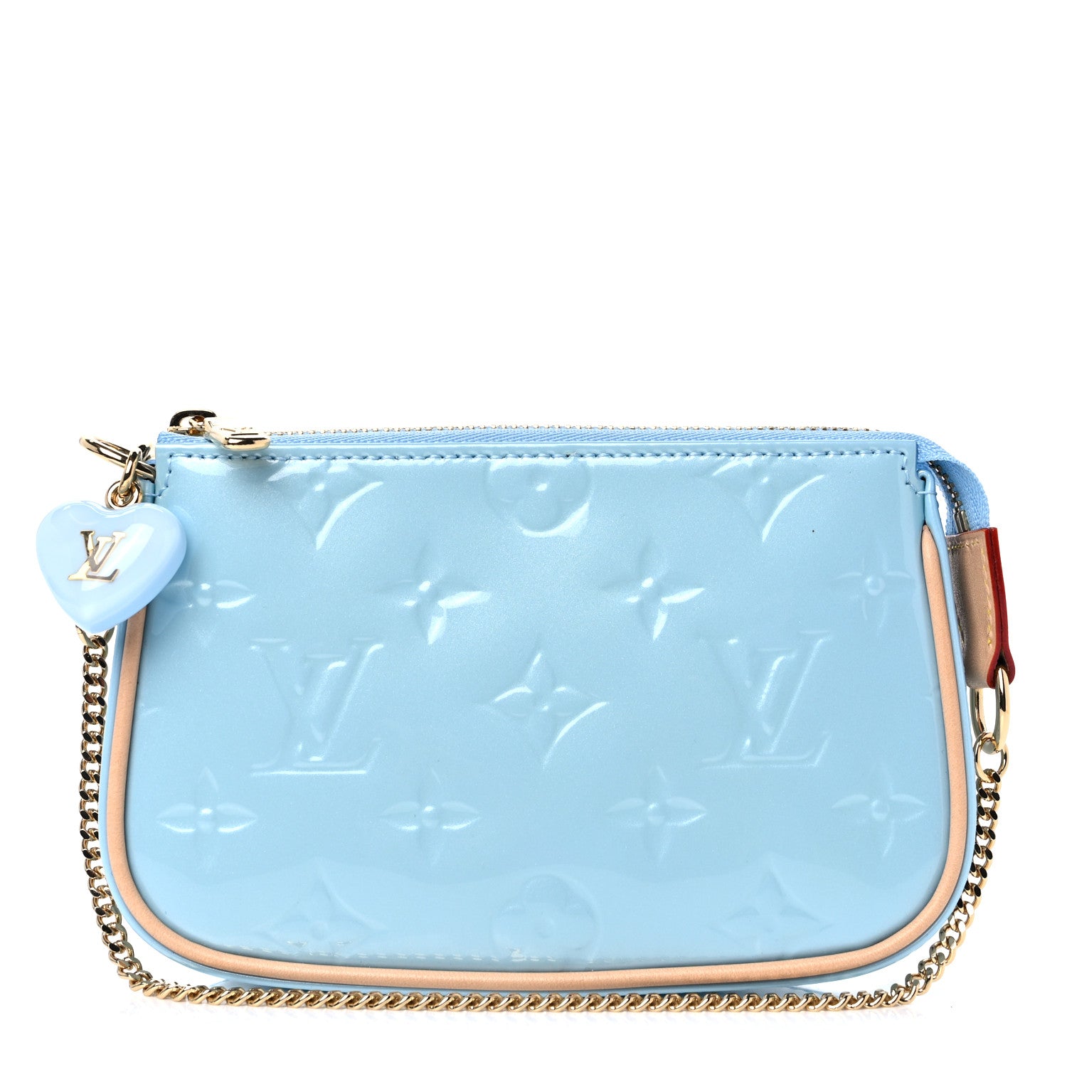 Louis Vuitton Vernis Valentine Mini Pochette Accessories Lollipop Blue 1 of 8