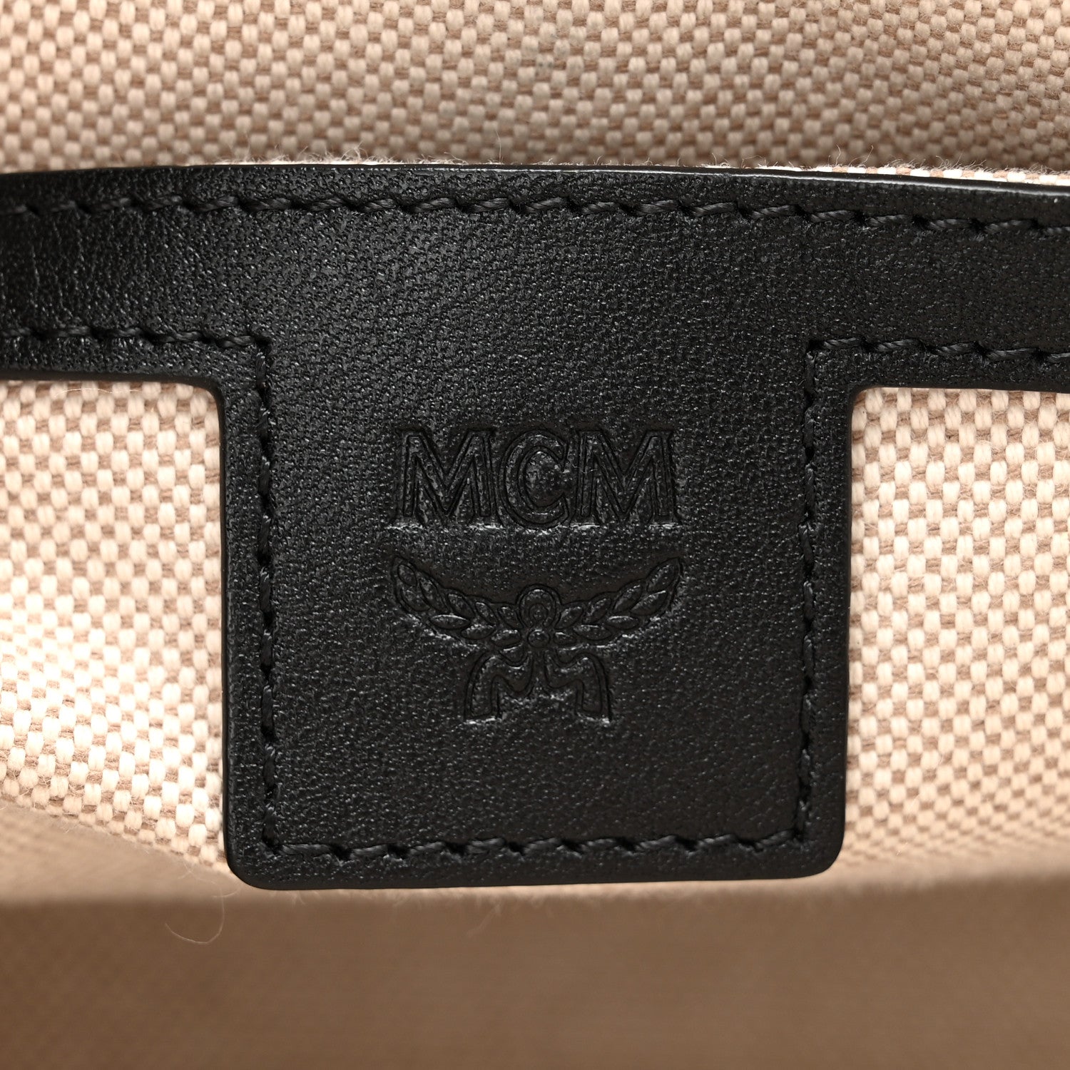 MCM Jacquard Cubic Monogram Klassic Crossbody Bag Black White 6 of 9