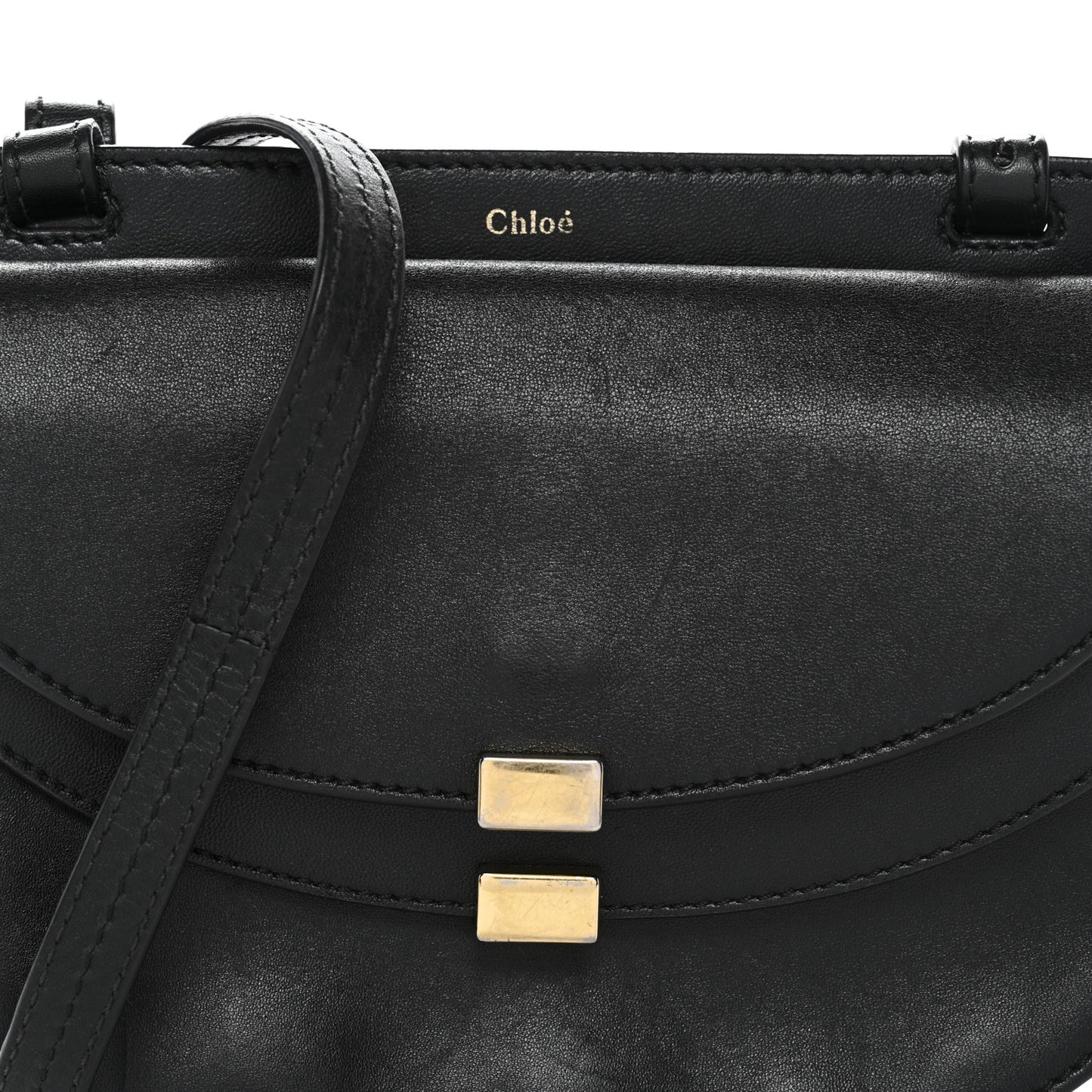 Calfskin Georgia Crossbody Bag Black