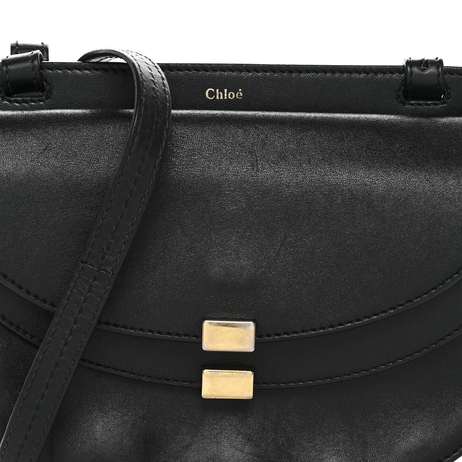 Chloe Calfskin Georgia Crossbody Bag Black 7 of 12