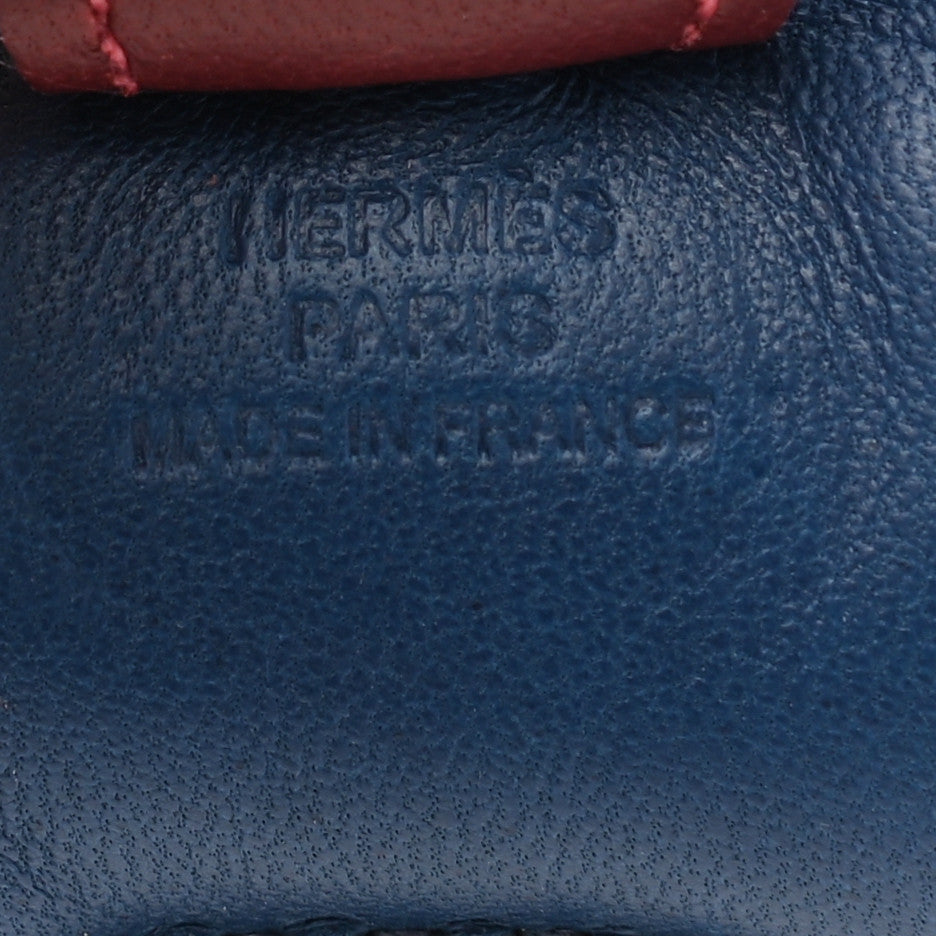 Milo Lambskin Grigri Rodeo Horse Bag Charm PM Bleu de Malte Rouge H Peony