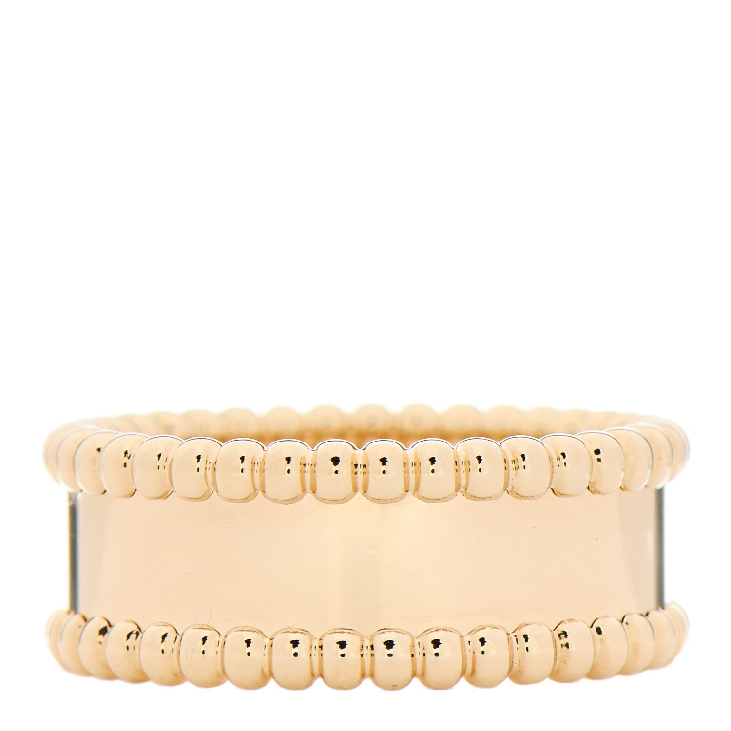 Van Cleef & Arpels 18K Yellow Gold Perlee Signature Ring 53 6.5 2 of 3
