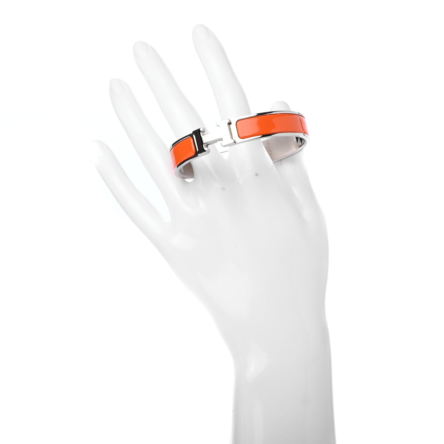 Enamel Narrow Clic Clac H Bracelet GM Orange