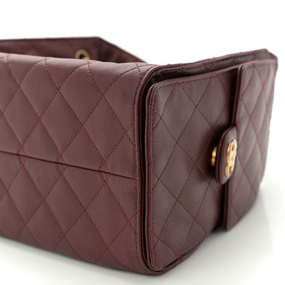 Chanel Caviar Quilted Small Chanel 25 Handbag Burgundy 10 of 10
